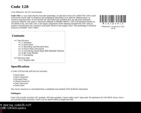 Code128 Specification