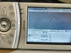 Remotely running via vnc. We're trying Pocket Debian first!
