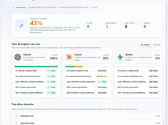Zelitho's AI Search Visibility Dashboard