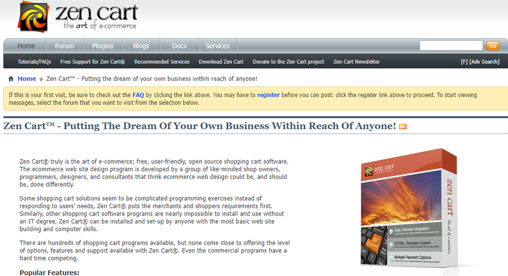 Zen Cart Screenshot 1