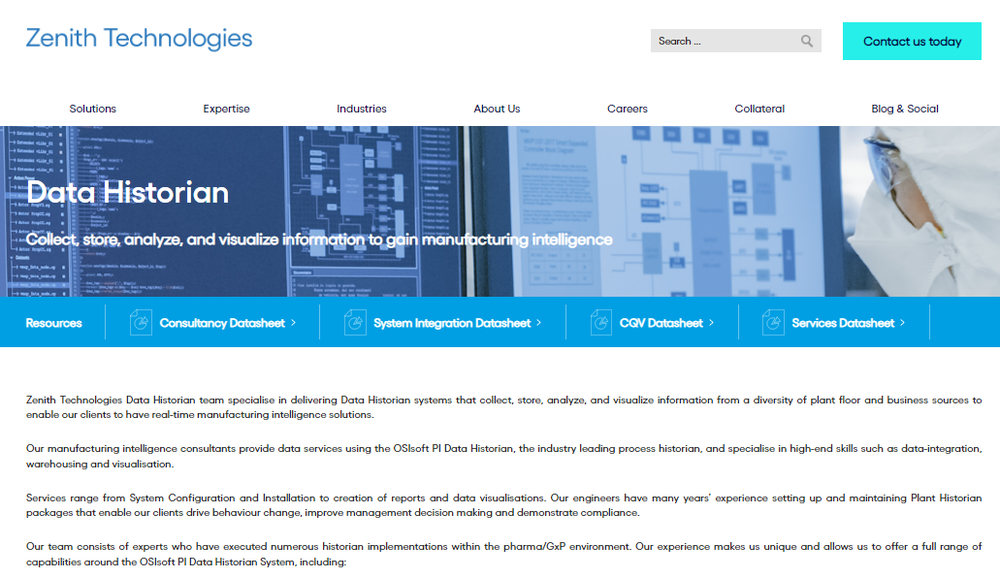 Zenith Technologies Data Historian Screenshot 1