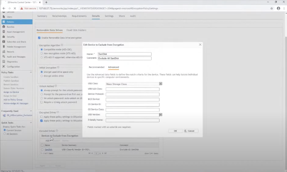 OpenText ZENworks Full Disk Encryption Screenshot 1