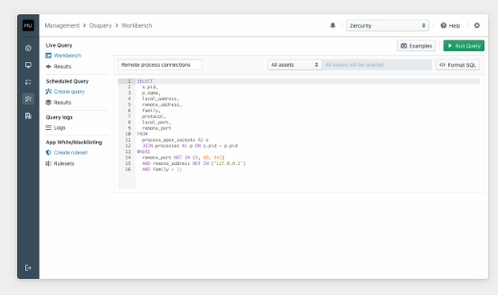 Zercurity Screenshot 1