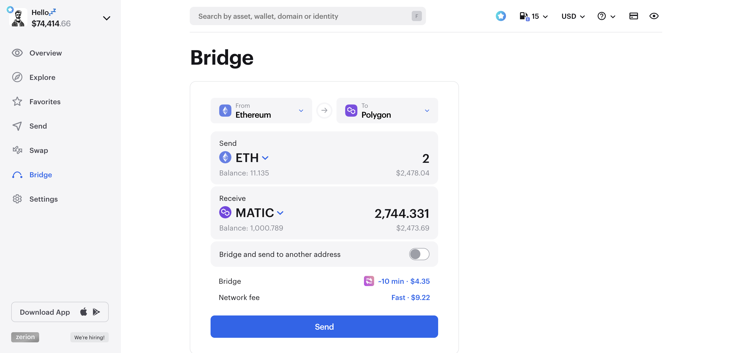 Instadapp vs. Zerion Comparison