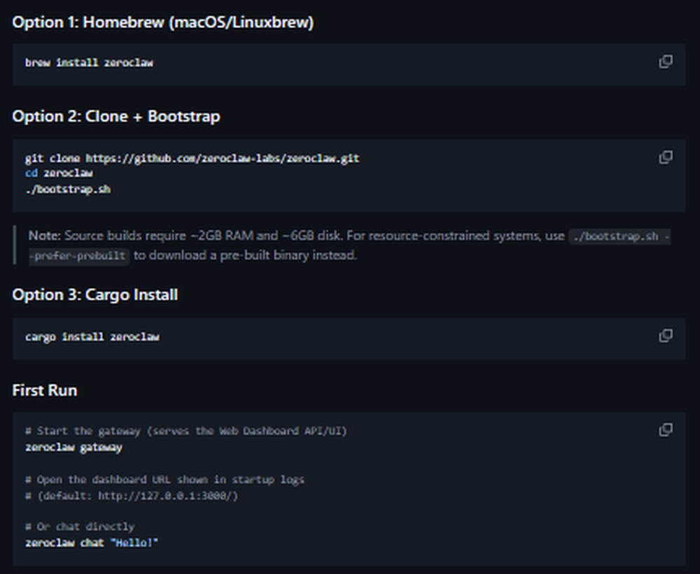 ZeroClaw Screenshot 1