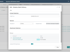 Batch management: Send out documents in batches, setting the sending email address for replies, and including attachments such as standard terms & conditions