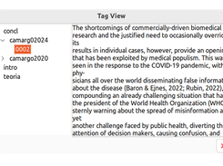 Tag view window