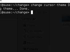 Changing the cursor theme.