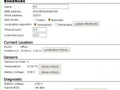 Details and configuration page of a blind node