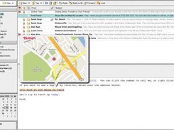 Mouse hovering over street address within an email