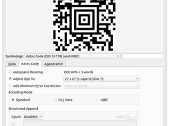 Create matrix symbols and specify symbol size