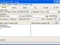 Zip Backup to CD Screenshot 1