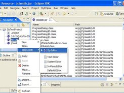 Open dialog and an open zipfile