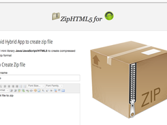 Screenshot demo Zip HTML5 for Android