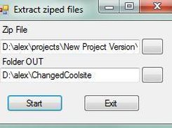 Zip extractor window