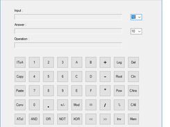 Calculator Main Window