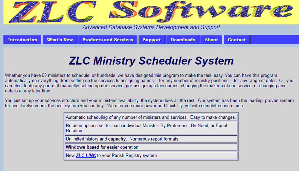 ZLC Ministry Scheduler Screenshot 1