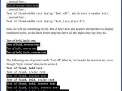 Demona 0.07 demonstrating text styles