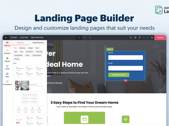 The Zoho LandingPage builder allows users to easily drag and drop elements on to their landing page and customize them according to their brand.