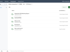 Manage marketing materials including documents, sheets, presentations, creatives, organize, and access them anytime, use on campaigns directly from one place.