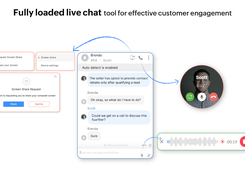 Whether it’s voice note, audio call, or screen sharing, our live chat is equipped with all the tools you need to resolve even the most complex queries