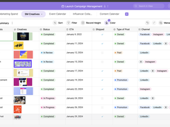 Use our spreadsheet-like interface to easily access, track, and organize all your work-related information.