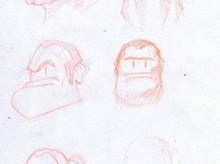 Some sketched proposed faces for Bruce