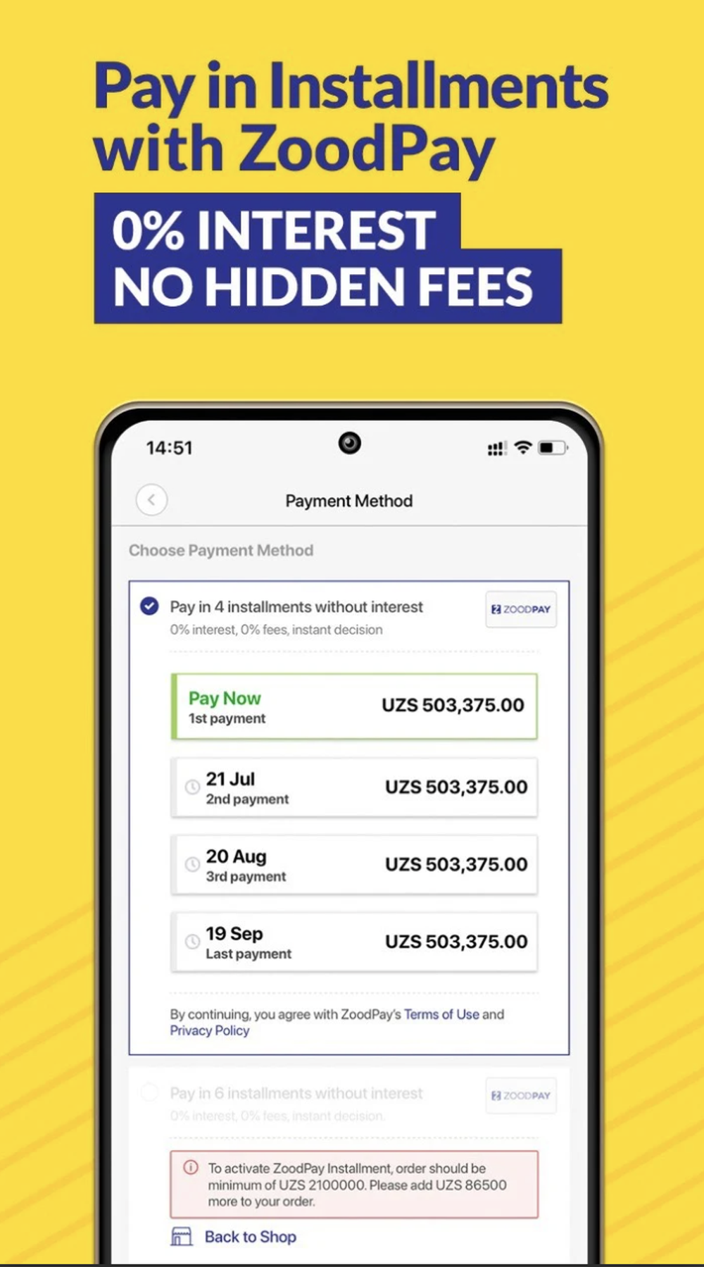 ZoodPay Screenshot 1