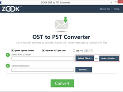 Zook OST to PST Converter Screenshot 1