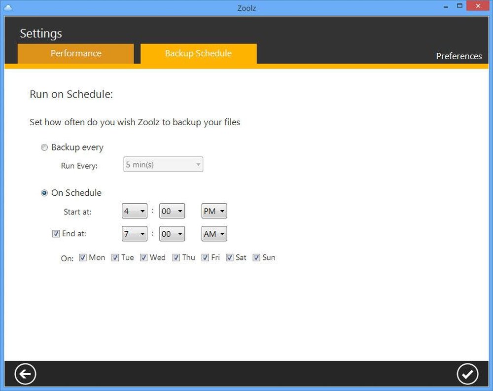 Scheduled Backups