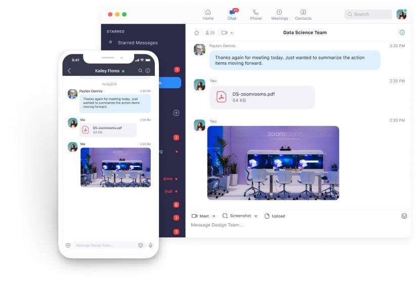 Lifesize Vs Zoom Meetings Chat Comparison