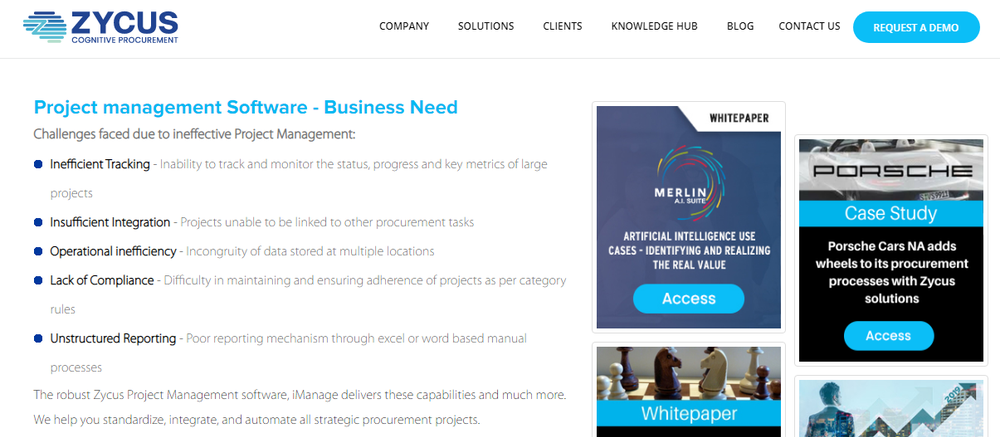 Zycus iManage Screenshot 1