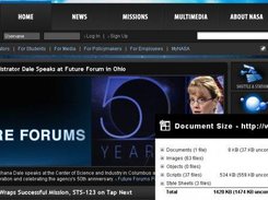Nasa Homepage without ZyMS