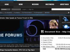 Nasa Homepage with ZyMS