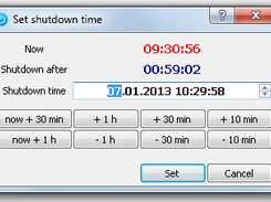 Shutdown time setup dialog on WinXP.