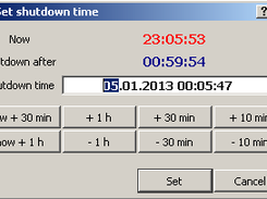 Shutdown time setup dialog on WinXP with classic settings.