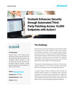 Ecobank Enhances Security through Automated ThirdParty Patching Across 16,000 Endpoints with Action1