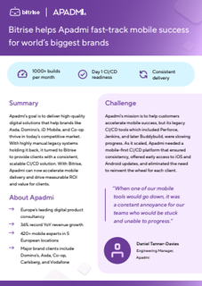 How Apadmi uses Bitrise to fast-track mobile success for world’s biggest brands 