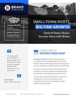 Small Town Roots, Big Time Growth: Oxford Pawnshop's Success Story with Bravo