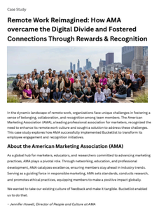 Remote Work Reimagined: How AMA overcame the Digital Divide and Fostered Connections Through Rewards & Recognition