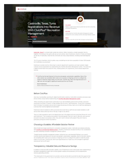 Castroville, TX Turns Registration into Revenue with CivicPlus Recreation Management Software