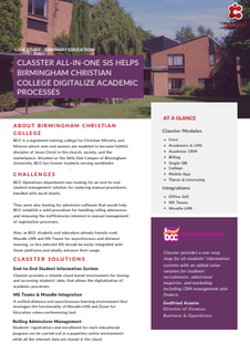 Classter all-in-one SIS helps Birmingham Christian College digitalize academic processes