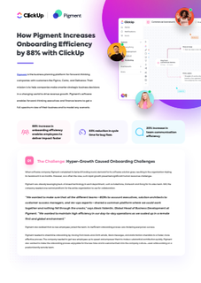 How Pigment Increases Onboarding Efficiency by 88% with ClickUp