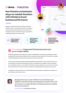How Finastra orchestrates all go-to-market functions with ClickUp to boost business performance