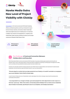 Hawke Media Gains New Level of Project Visibility with ClickUp