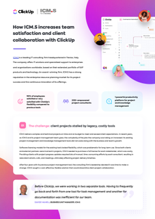 How ICM.S increases team satisfaction and client collaboration with ClickUp