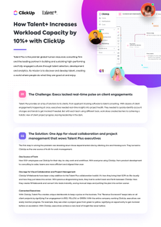 How Talent+ Increases Workload Capacity by 10%+ with ClickUp