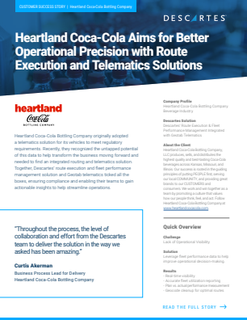 Heartland Coca-Cola Aims for Better  Operational Precision with Route  Execution and Telematics Solutions