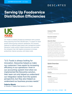 Serving Up Foodservice  Distribution Efficiencies