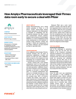 How Amplyx Pharmaceuticals leveraged their Firmex data room early to secure a deal with Pfizer